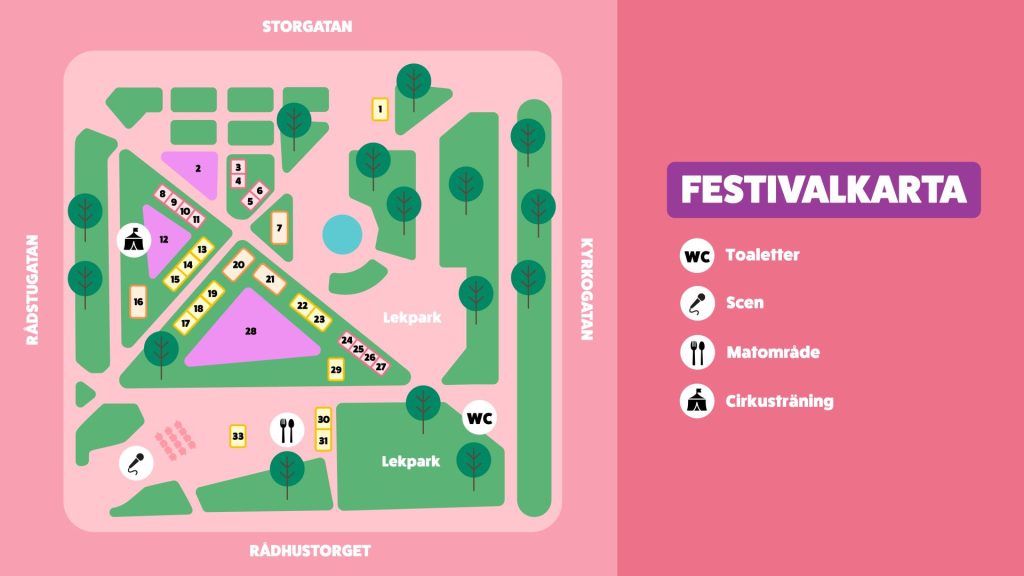 Karta over Stadsparken i Lulea under Lulea Pride