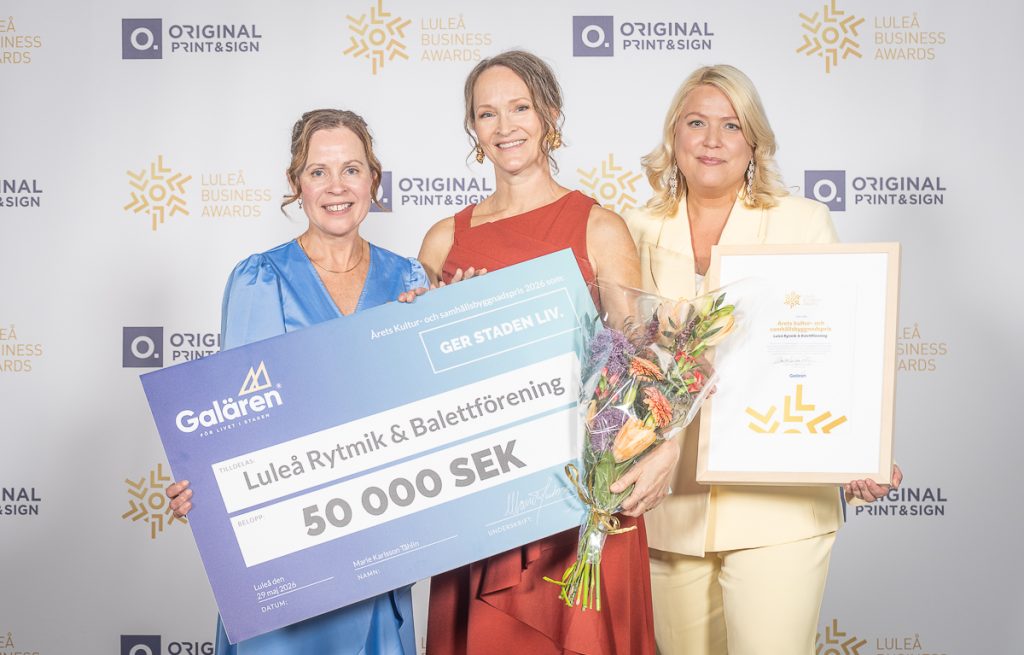 Representanter från Luleå Rytmik & Balettförening och Galären.